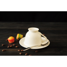 KC-00027 Haonai Elegante conjunto de café cerâmico, copo de café de cerâmica com pires